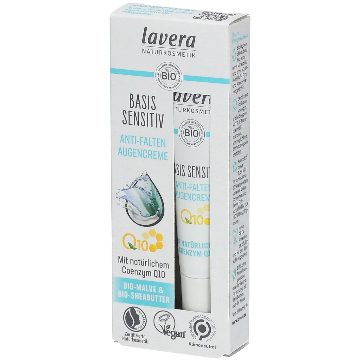 lavera basis sensitv Anti-Aging Augencreme Q10