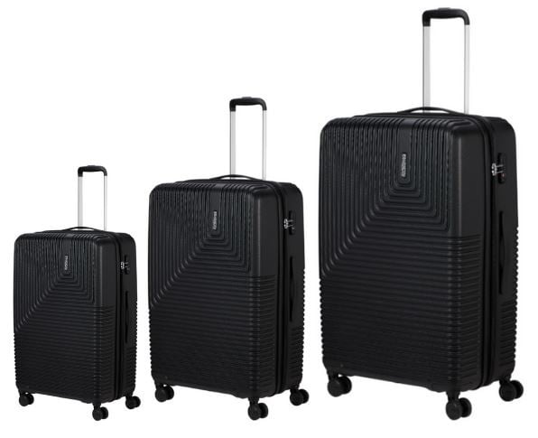 American Tourister - Niteline Suitcases -3 pcs- Midnight Black