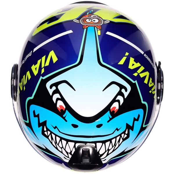 AGV - Casque Eteres Rossi Misano 2015 Bleu foncé / Bleu Clair / Jaune
