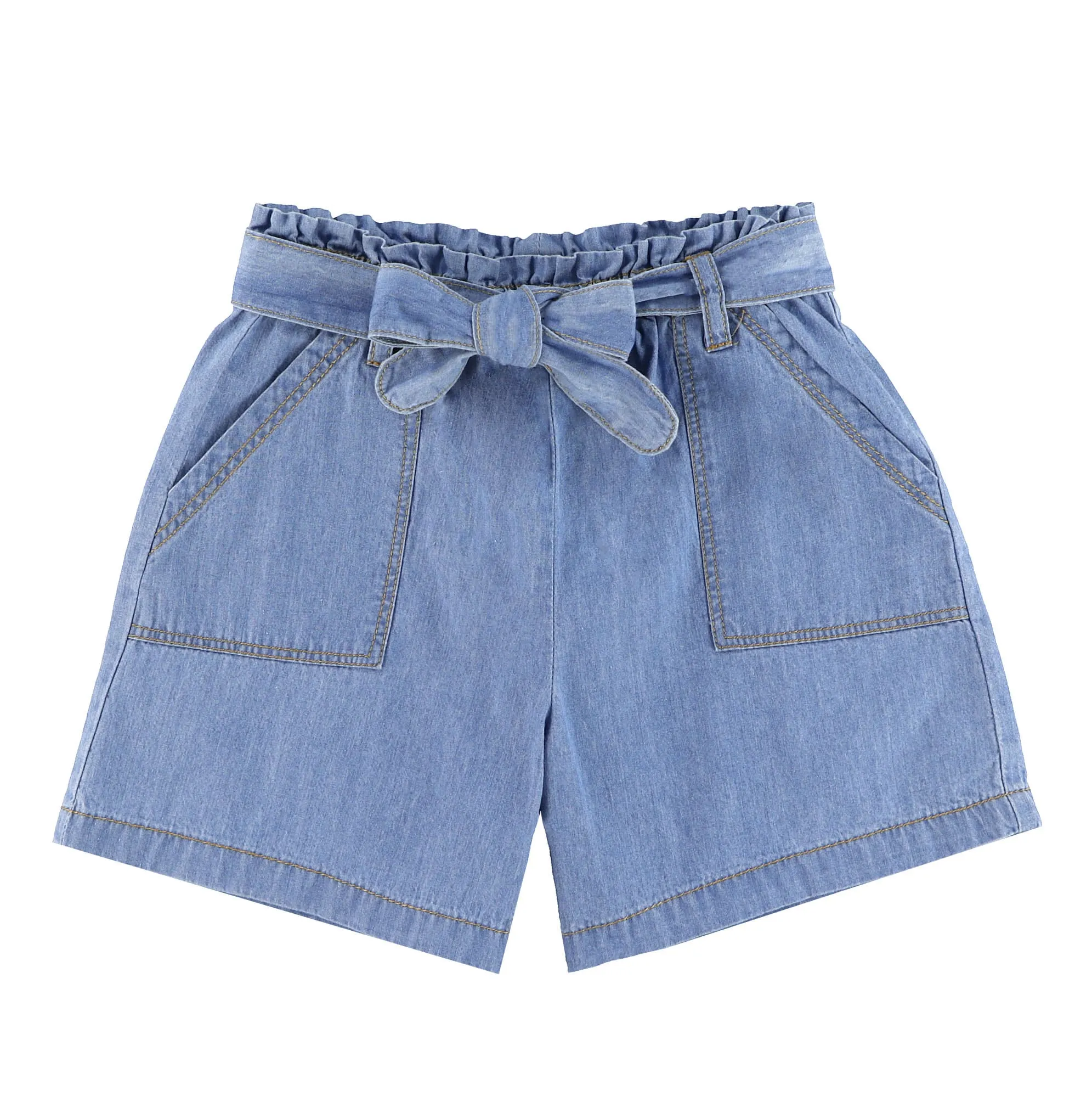 Chat Botté Short Uni Jardin Denim 2-8ans