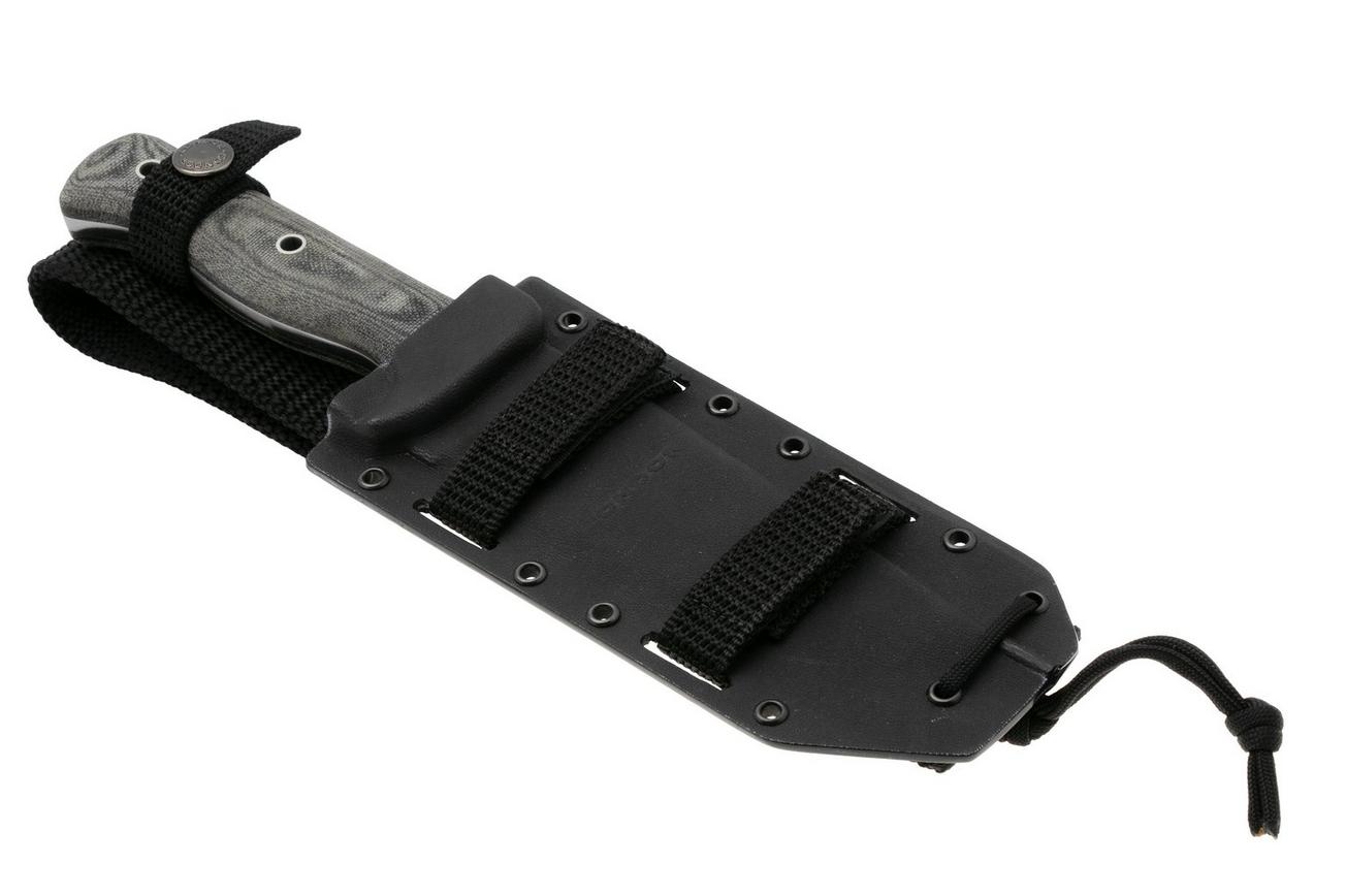 Condor Crotalus CTK257-5.5HC Powdercoated 1075, Green Micarta, vaststaand mes