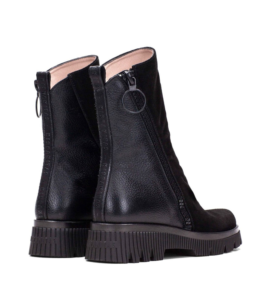 Botas de tornozelo Hispanitas Megan em couro preto