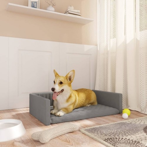 Cama baú cinza claro Vidaxl para cães