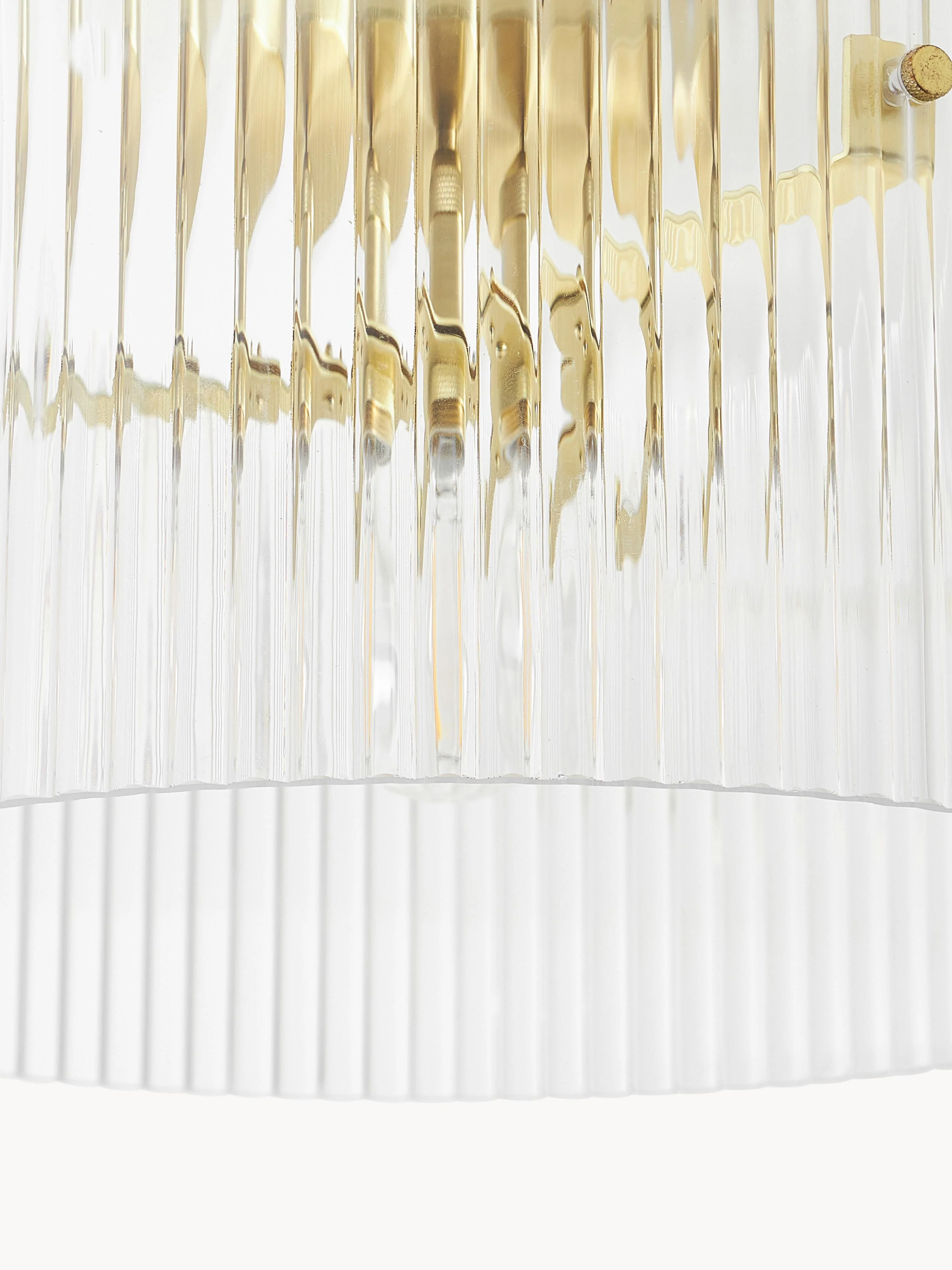 Plafondlamp Emmi van geribbeld glas