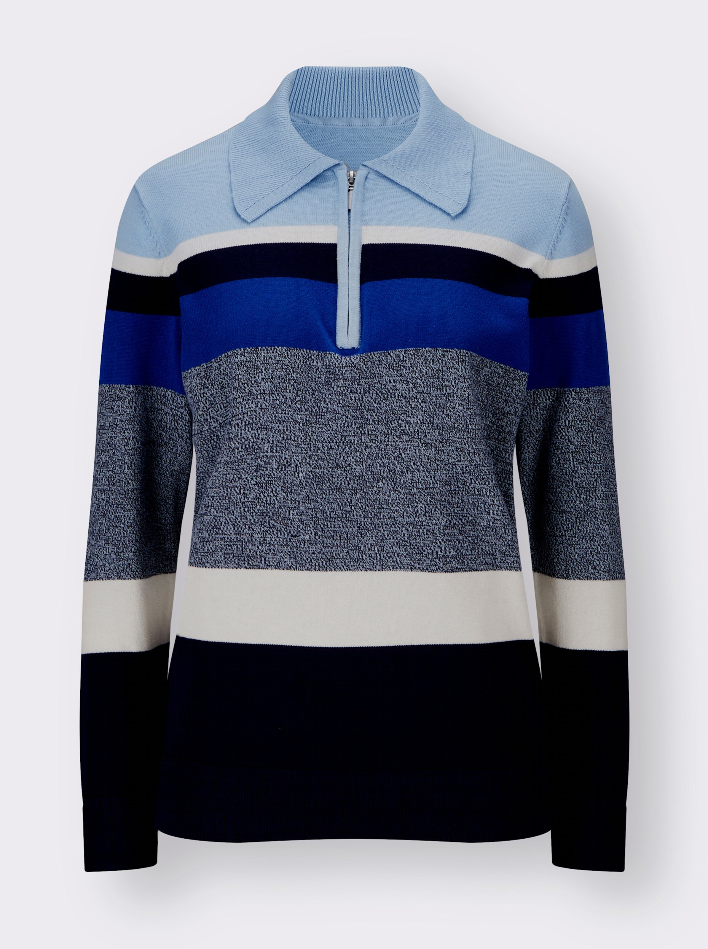 Polopullover mit Streifenmuster