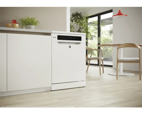 Hoover HF 4C6F0PW vrijstaande vaatwasser, 60 x 85 x 60 cm, voor 14 couverts, 9,5 l inhoud, 46 dB(A)