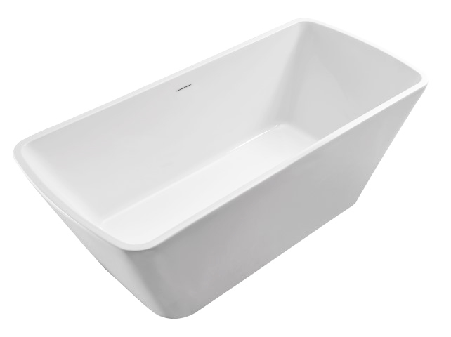 Mueller Coin vrijstaand bad glans wit 170x78cm inclusief afvoer