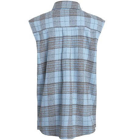 Grønt Vest - Nadya - Baby Blue m. Tern