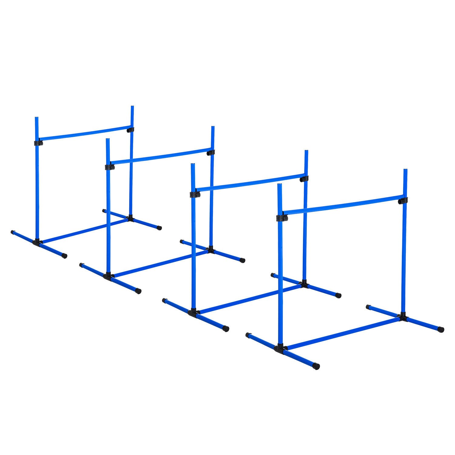 PawHut Agility Hürdenset als 4er Set blau 95 x 65 x 95 cm (LxBxH)