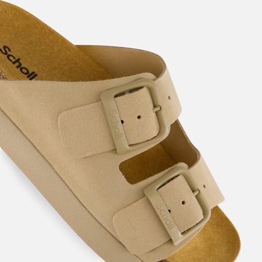 Scholl Noelle Chunky Sandalen beige Suede