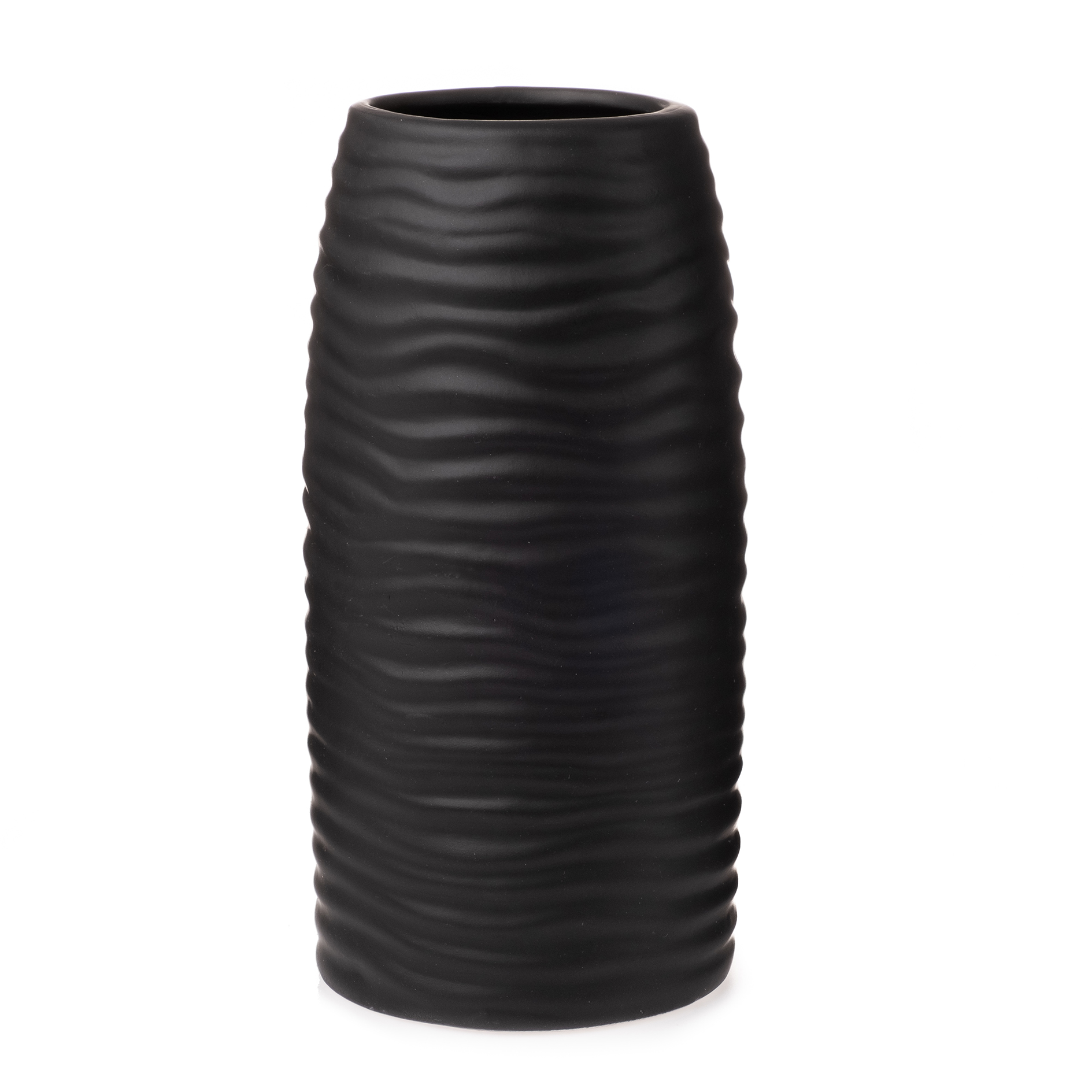Vase - schwarz matt - Dolomit