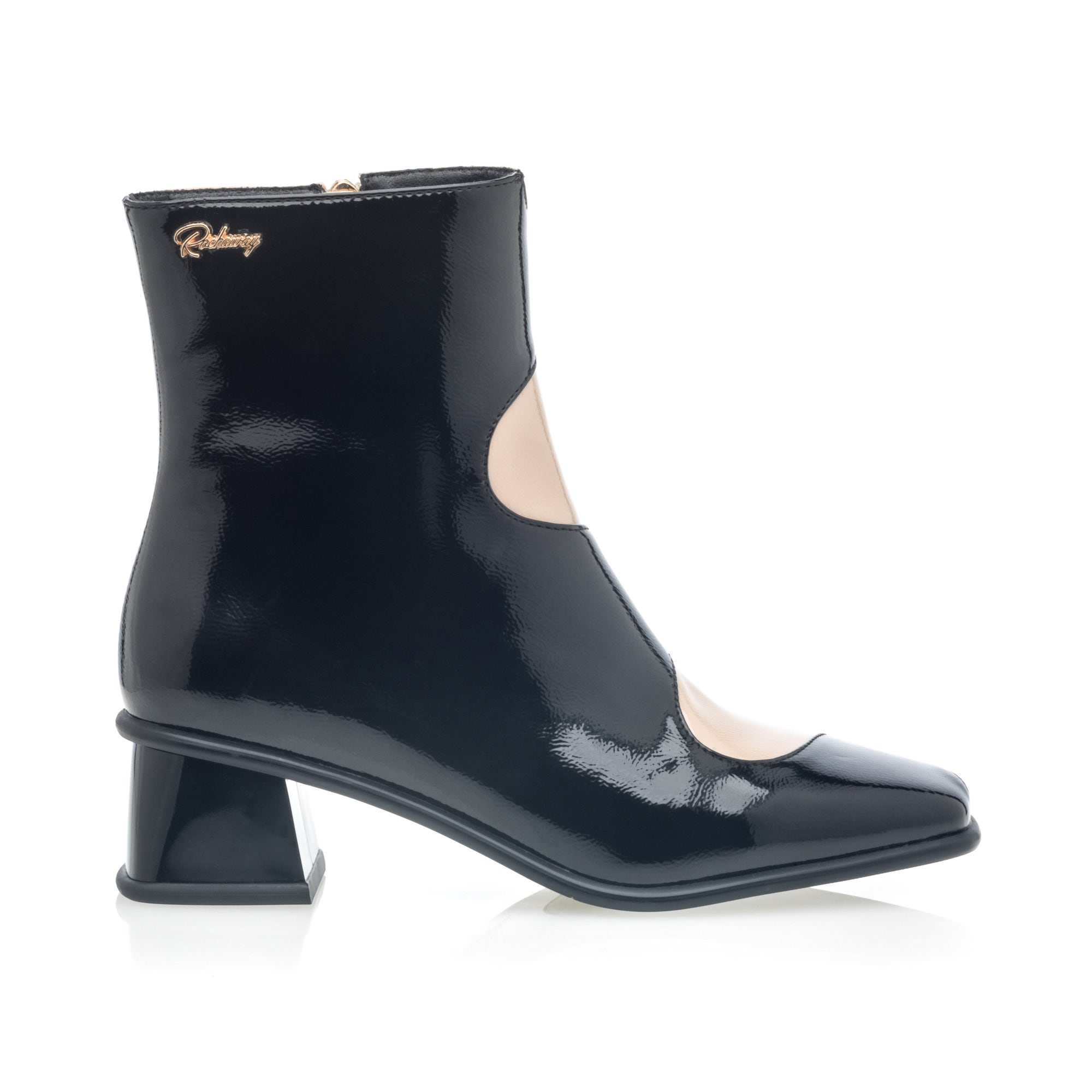 Bottines à talon Femme noir vernis