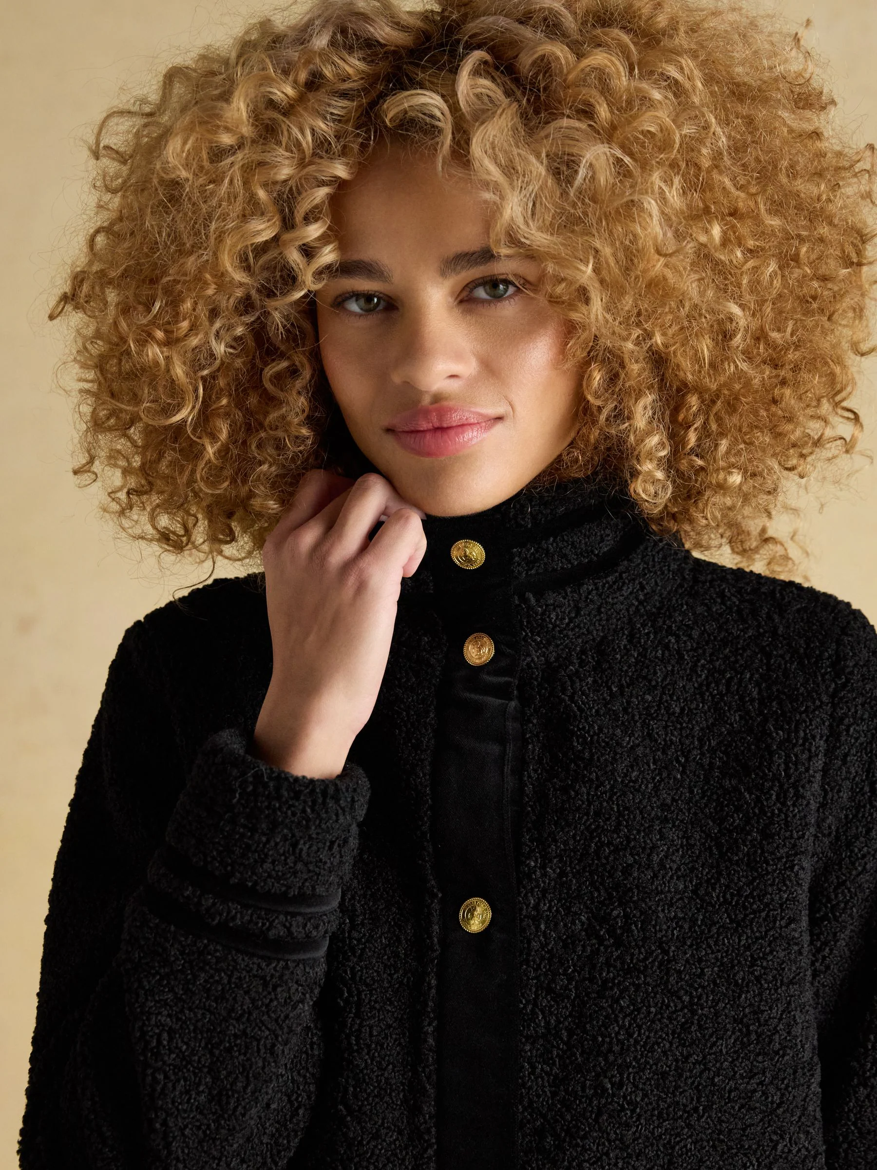 Zwart - Joules Fleur Fleece Jacket