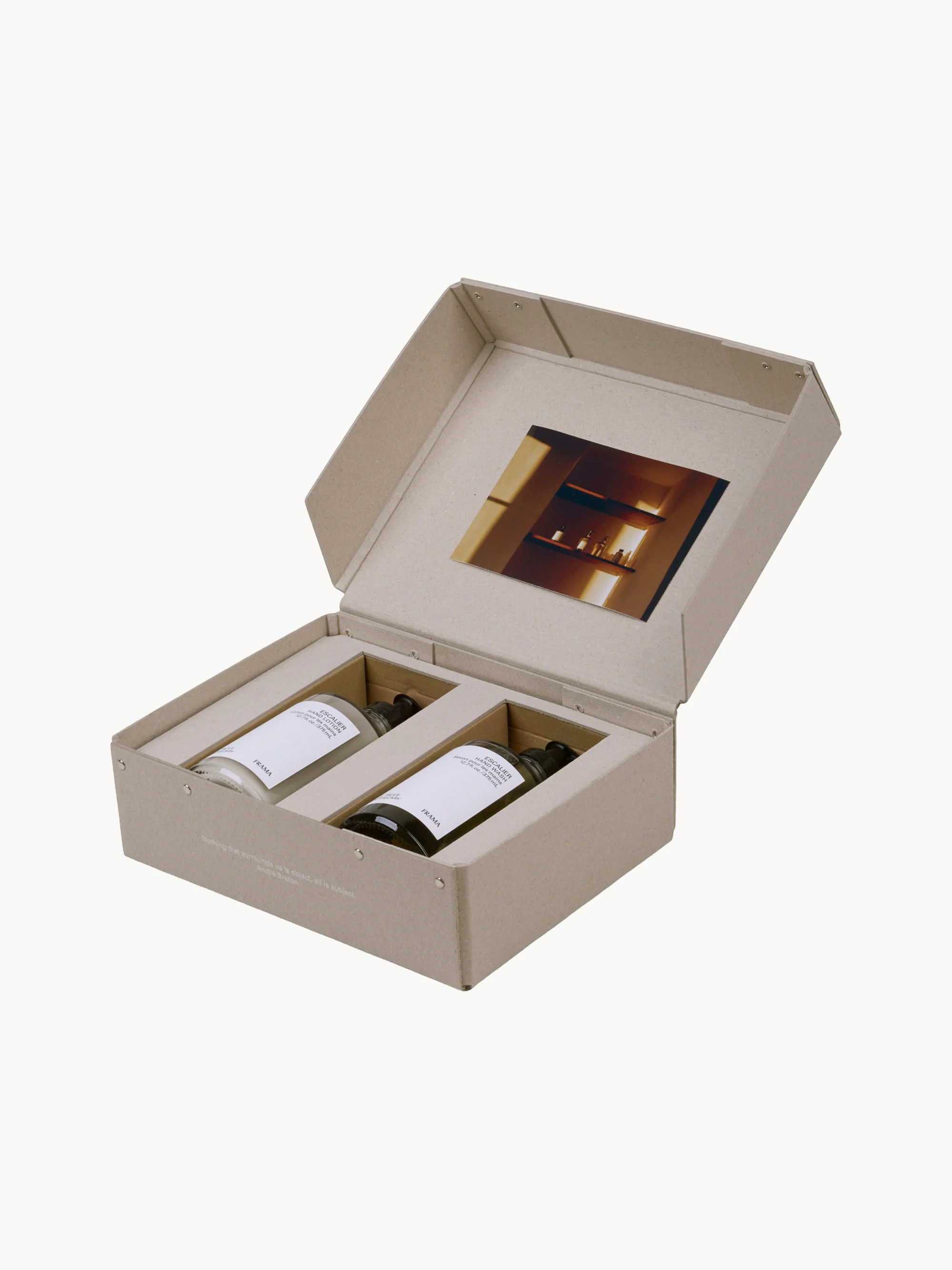 Geschenkset Escalier (wortelzaad, kardemom, vetiver & bloedorange), 2-delig