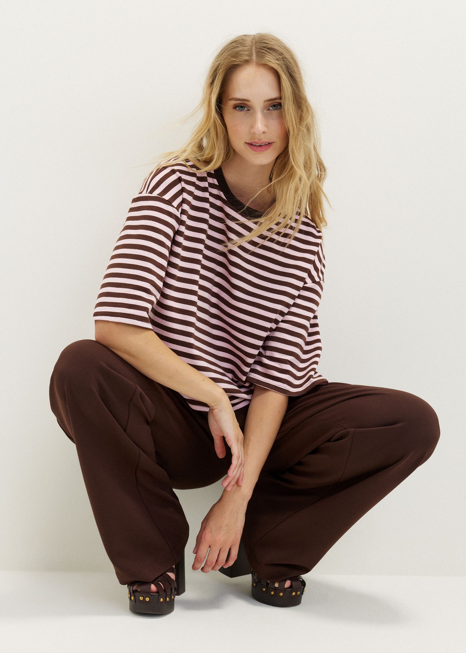 Oversized gestreept T-shirt