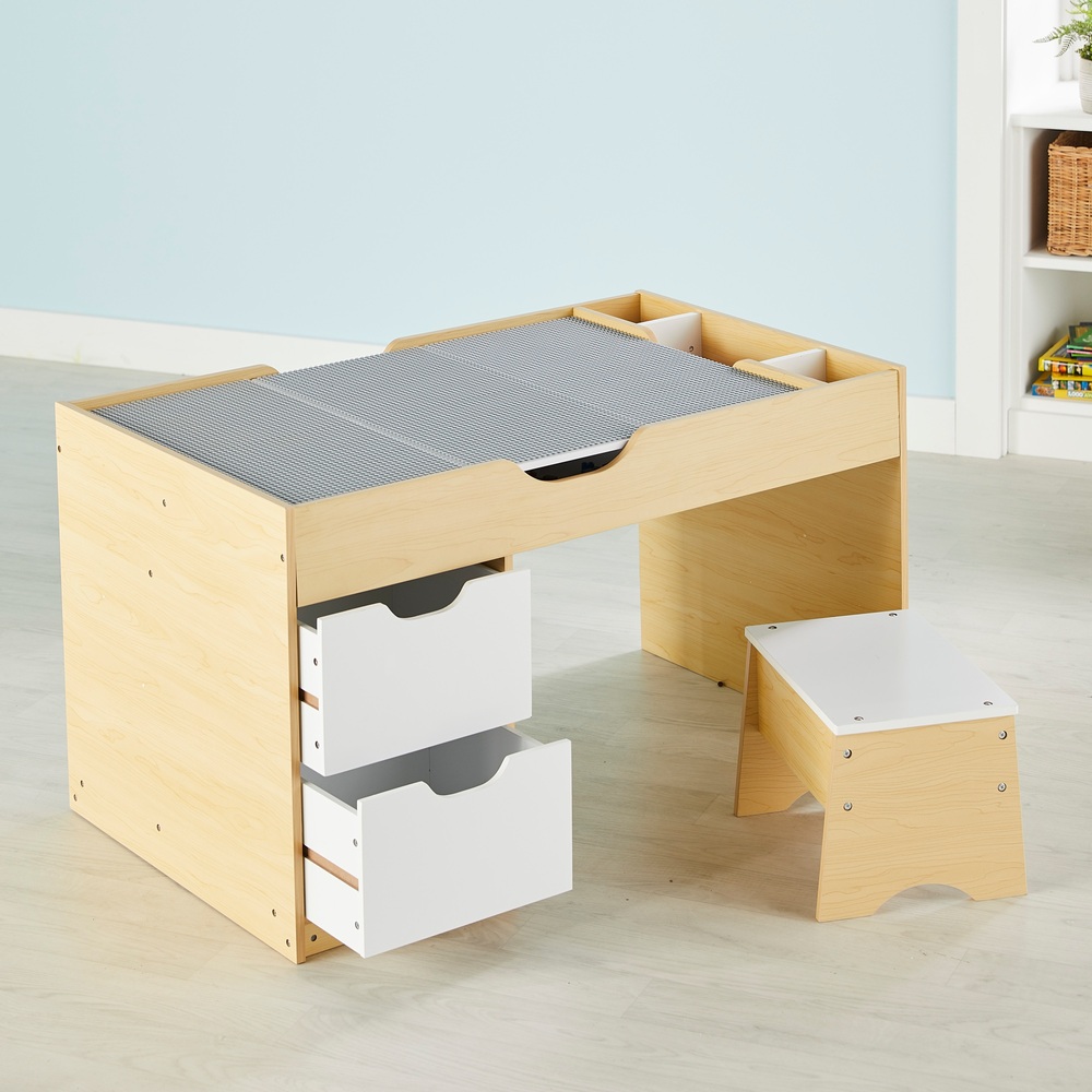 Build 'n Store Aufbewahrungstisch und Hocker aus Holz