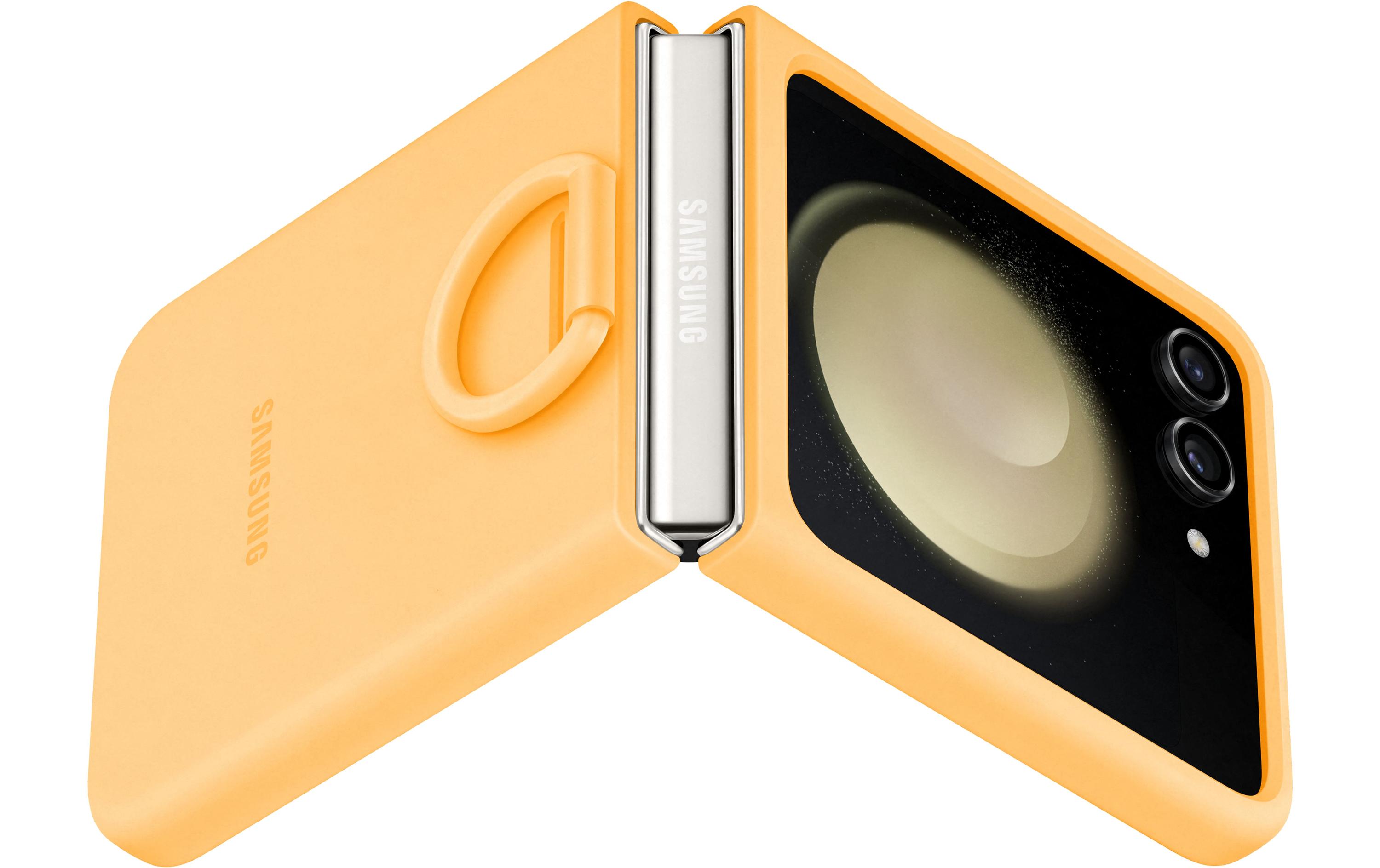 Back Cover EF-PF731 Silicon Case Galaxy Z Flip5 mit RingSilikon-Schutzhülle mit Ring für das Samsung Galaxy Z Flip5
