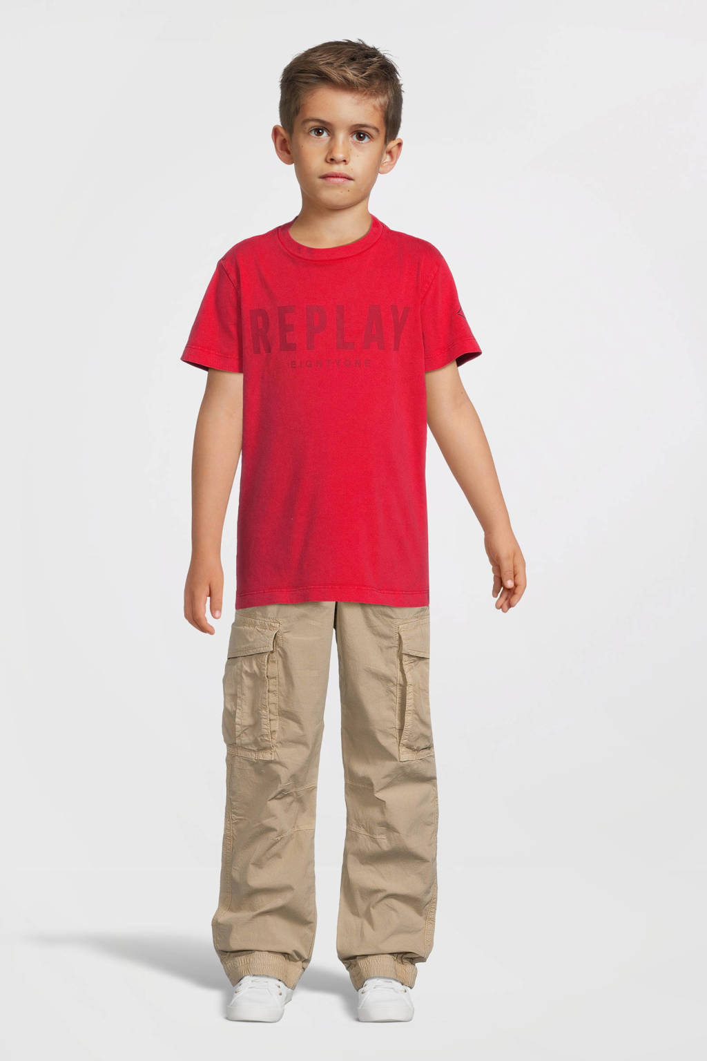 REPLAY cargobroek kaki
