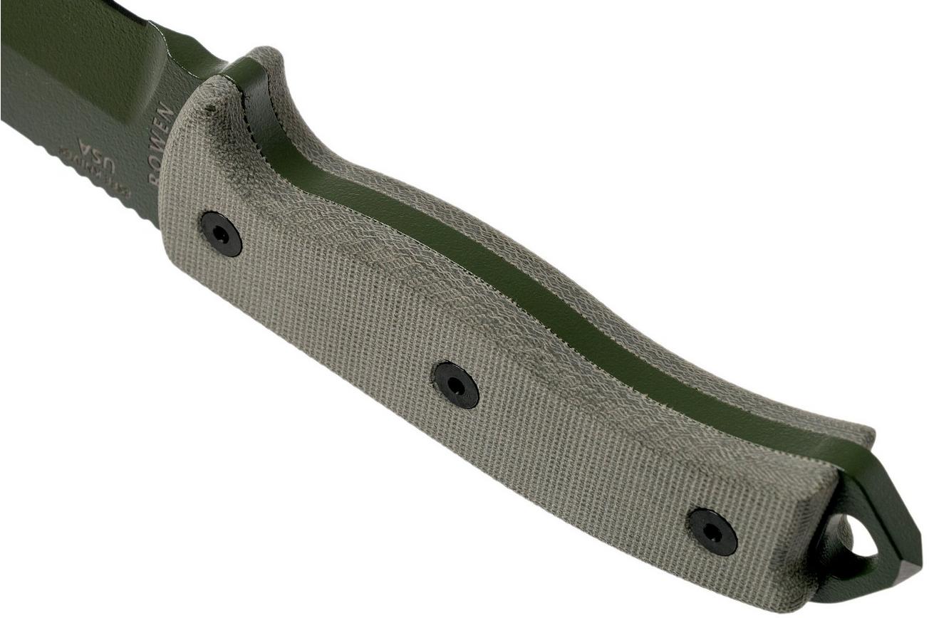 ESEE Model 5 OD blade, desert tan handle 5P-OD met kydex schede   riemclip