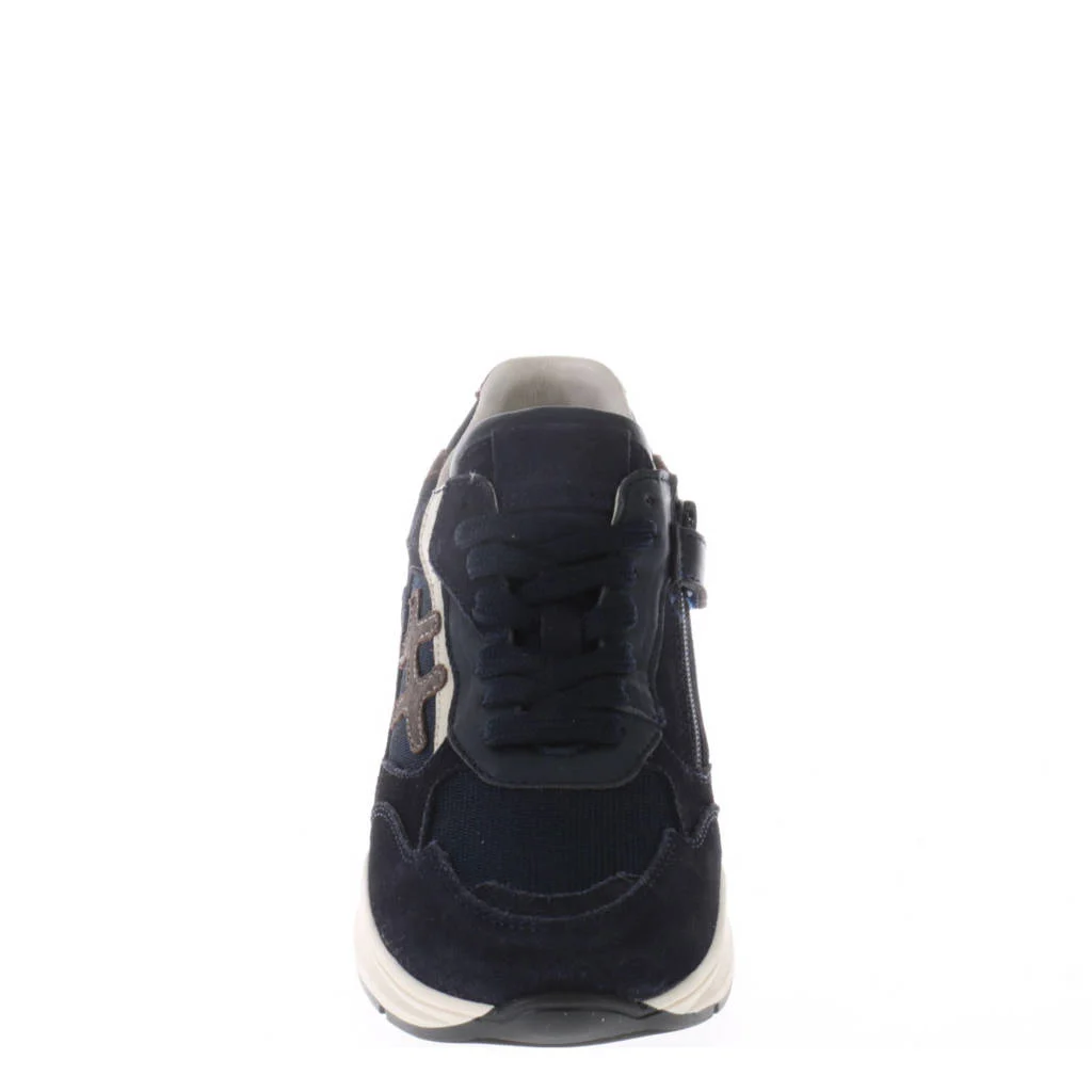 Hip suède sneakers donkerblauw multi