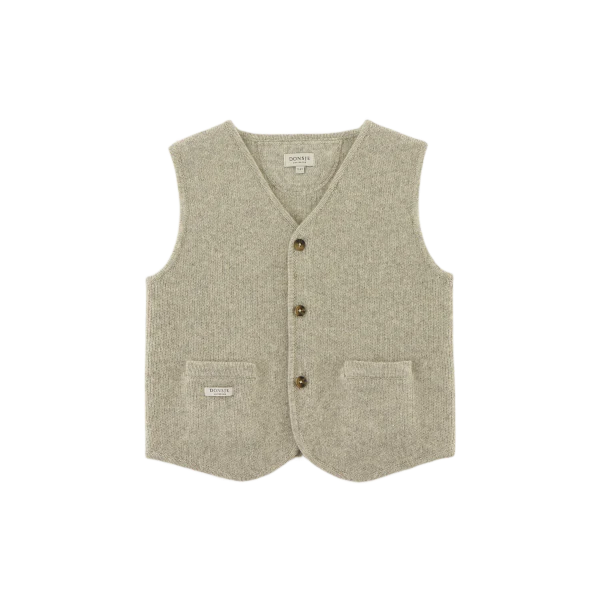 Maurtis Merino Wool Gilet | Light Grey Melange