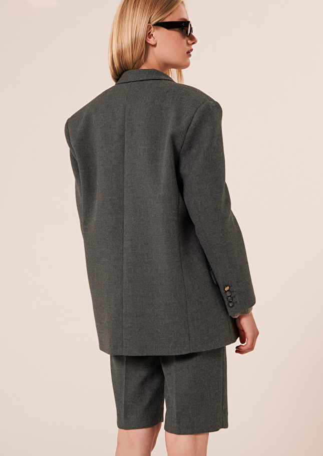Veste Vladgrise en toile tailleur
