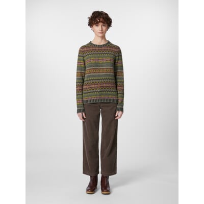 Damenpullover Lammwolle, Multicolor