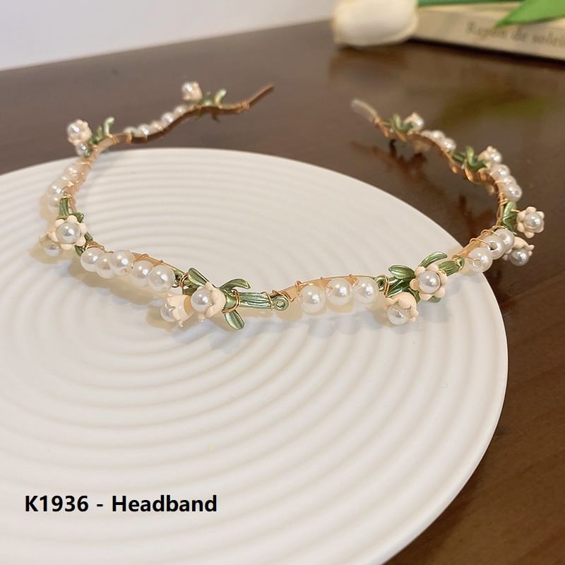Daeuni - Haarklem / Haarband / Haarclip / Ketting / Armband met neppe bloemen