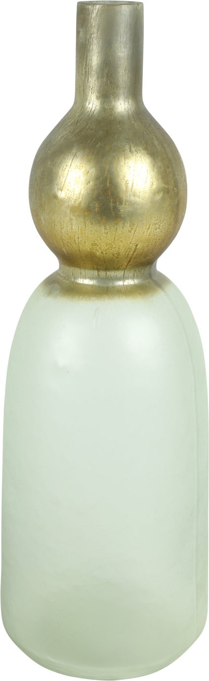 Countryfield vaas Deminique goud / wit D 12 H 36 cm