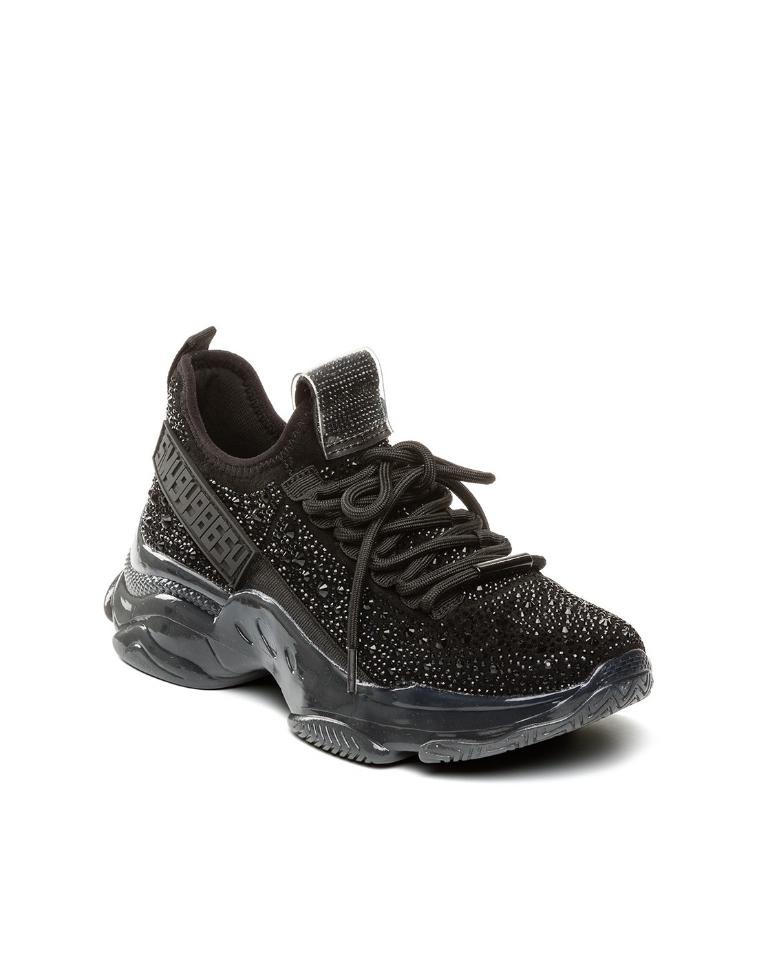 steve madden baskets de ville femme maxima-r sneaker noir