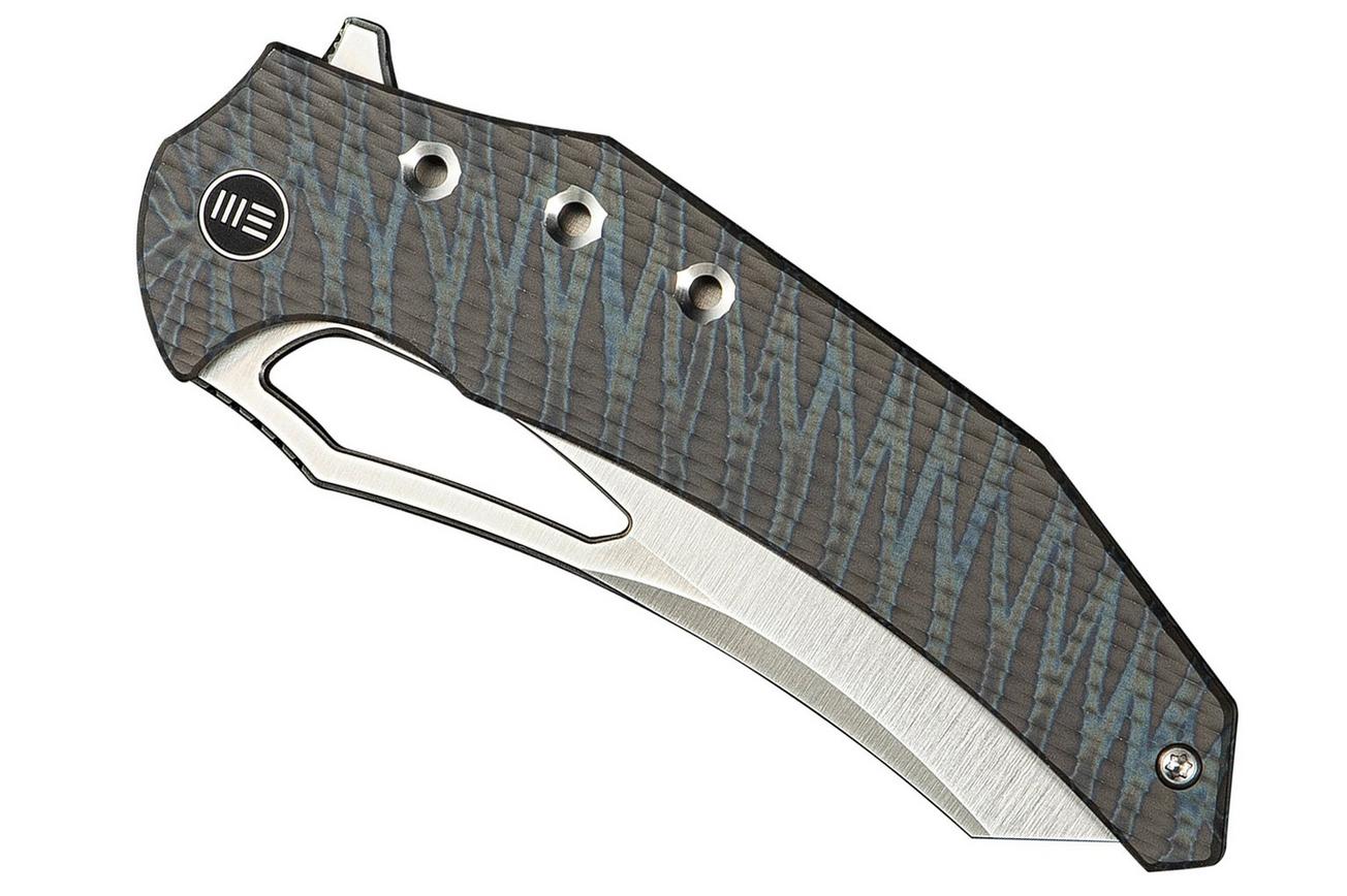 WE Knife Epaulette WE24024-2 Satin M390 Diamond/Tiger Stripe Flamed Titanium, zakmes, Gavko Knives design