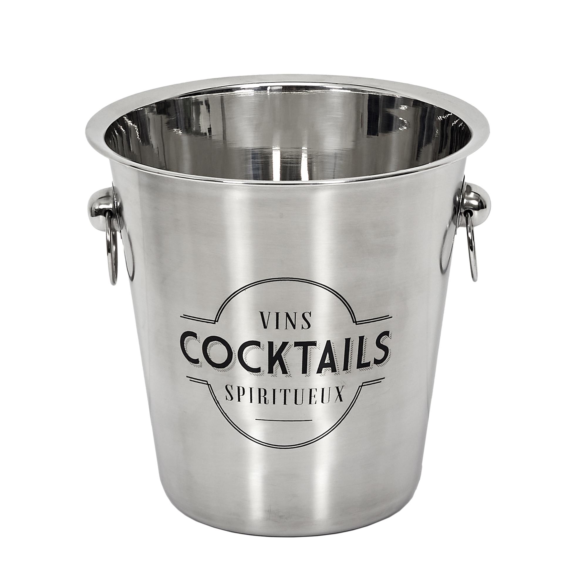 SEAU A CHAMPAGNE ACIER 22CM