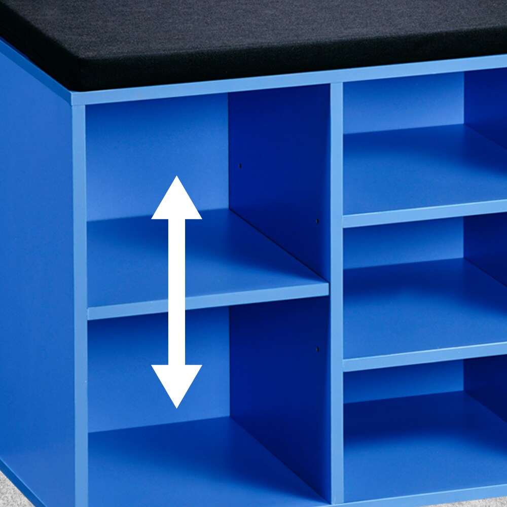 Kesper Schuhschrank mit Sitzkissen - versch. Ausführungen - Blau klein