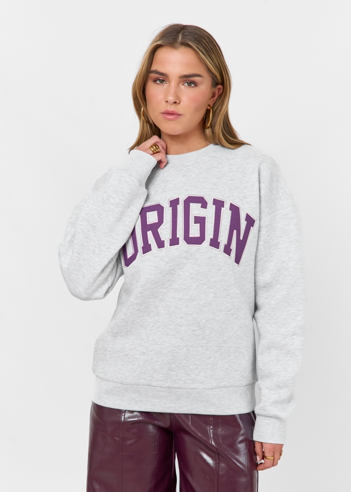 Origin sweater lichtgrijs