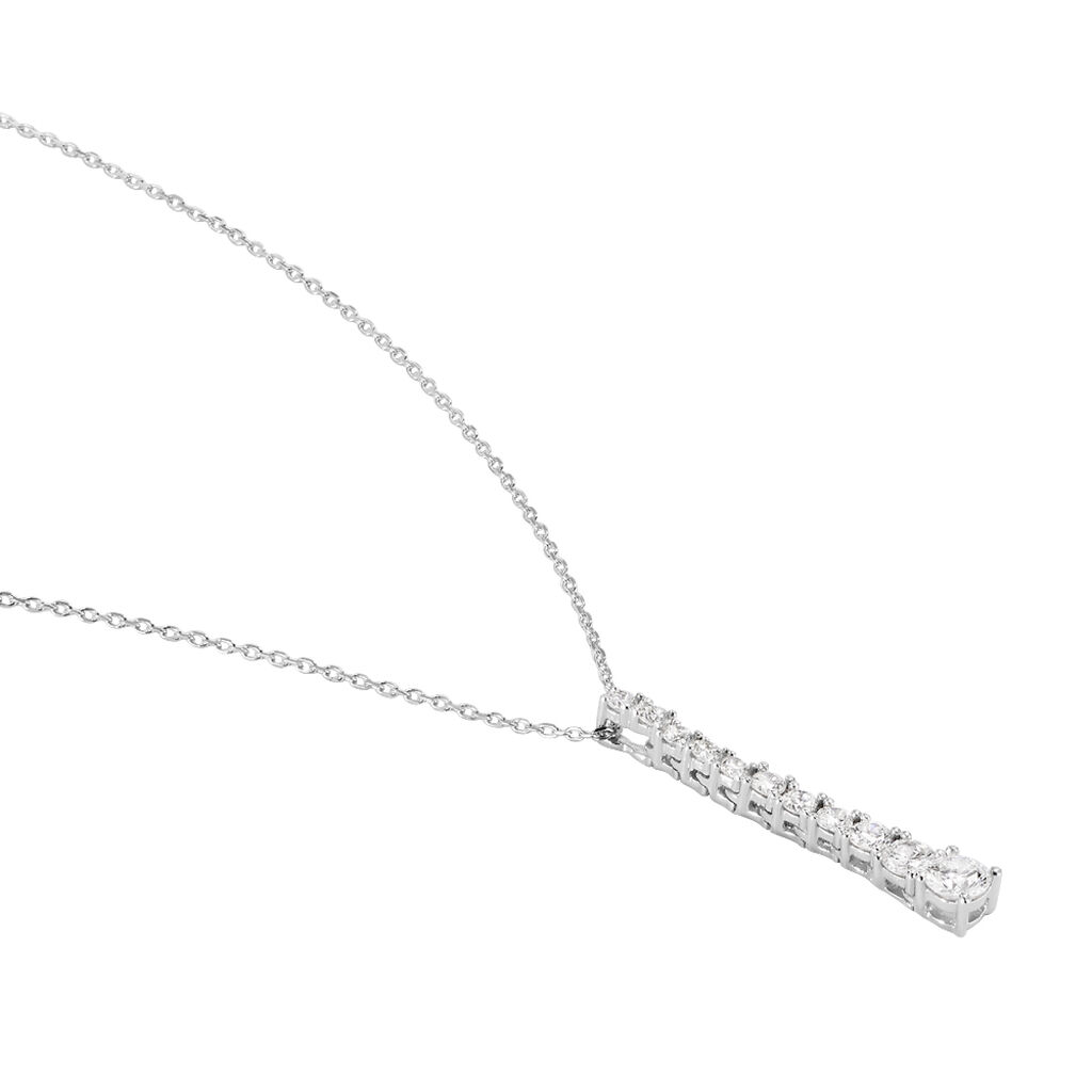 Collier Riviera Or Blanc Diamant