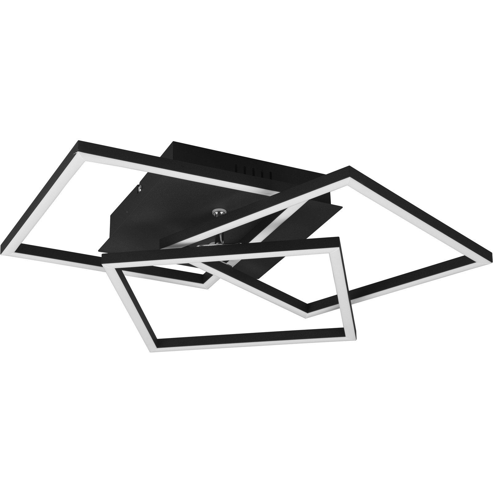 LED-Deckenleuchte - schwarz matt - schwenkbare Module