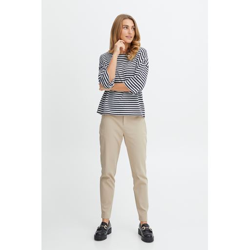 Fransa Stribet Langærmet T-shirt, Navy Blazer Mix, M