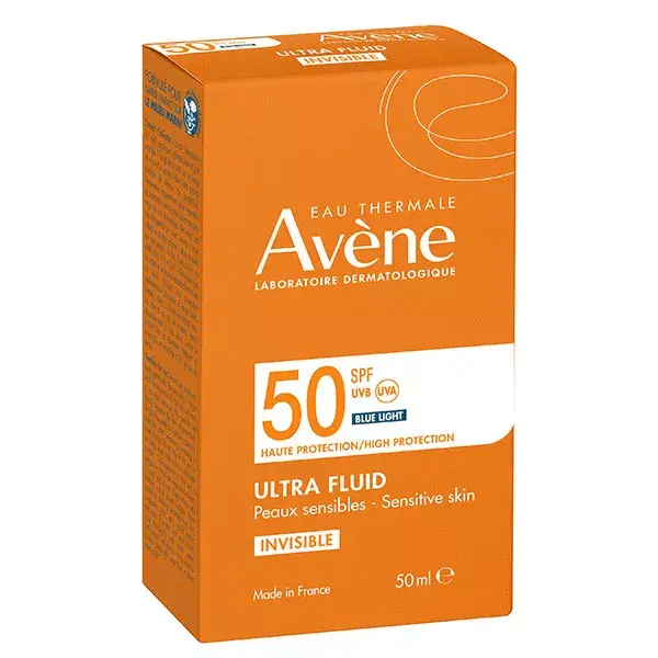 Protetor solar Avène Ultra Fluid FPS 50 UVB UVA Luz Azul 50ml