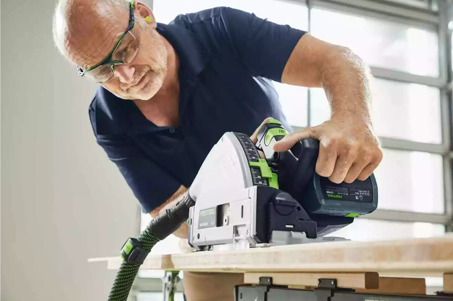 Festool TSC 55 5,0 KEBI-Plus/XL 18V Li-Ion accu invalzaag set (2x 5,0Ah) in systainer - 160mm