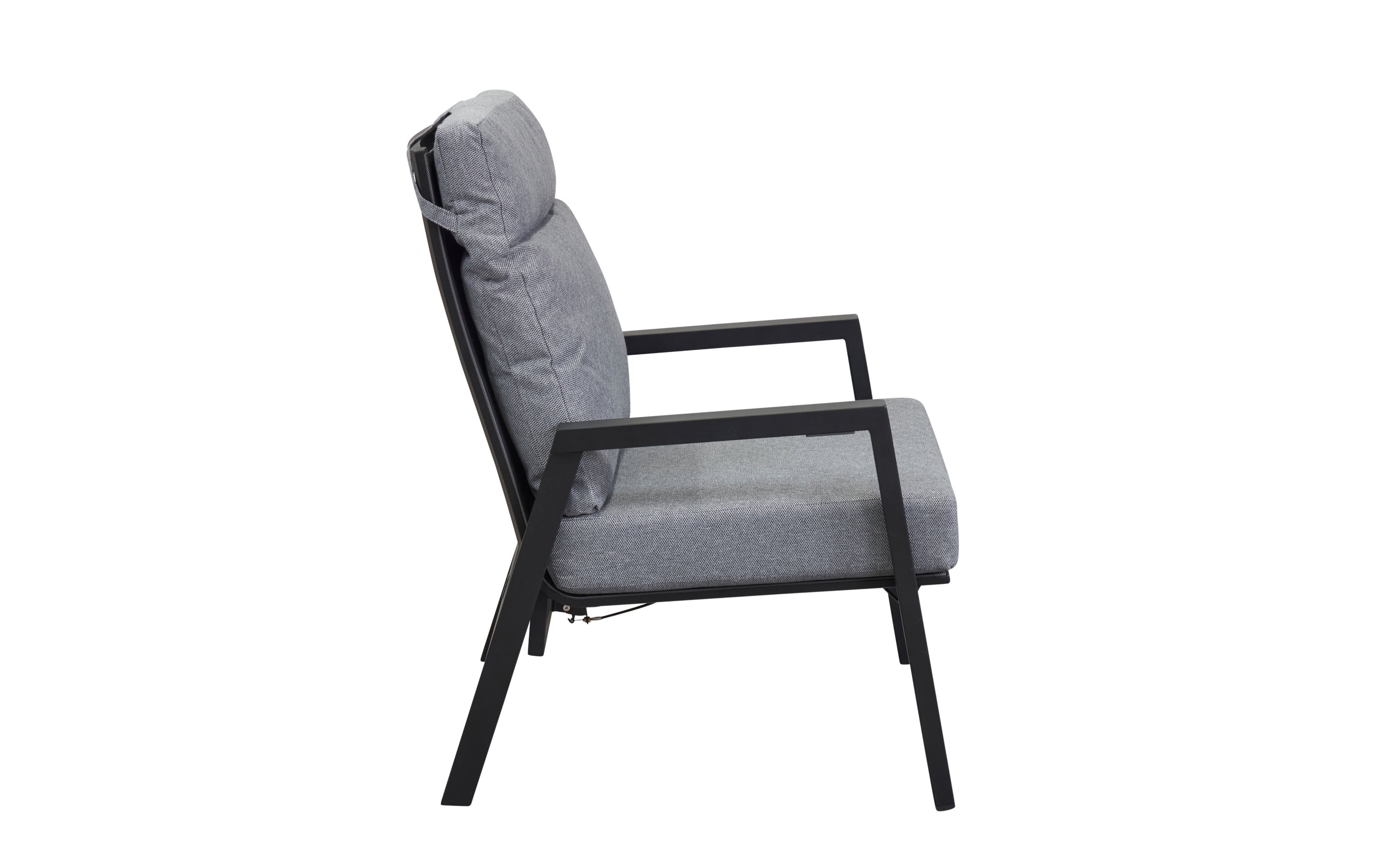 Gartensessel Sondrino, Aluminiumgestell in schwarz