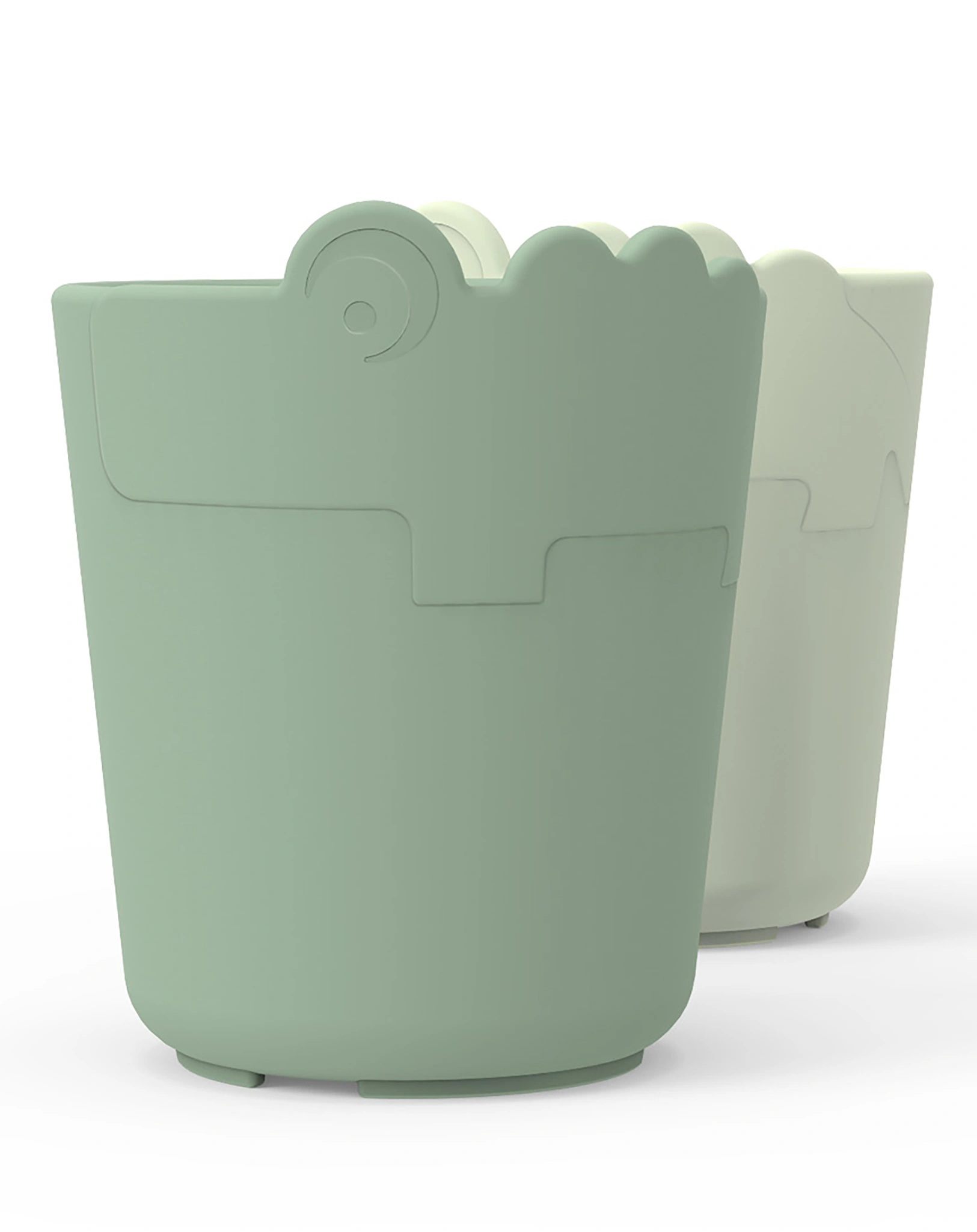 Kunststoff-Becher KIDDISH - CROCO 2er Pack in grün