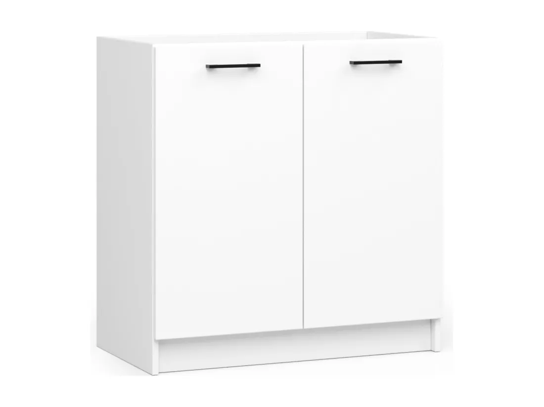 Ensemble De Cuisine AKORD OLIWIA G1 Blanc 180 cm 6 portes 1 tiroir façade Blanche 6 étagères 180x46x174 cm