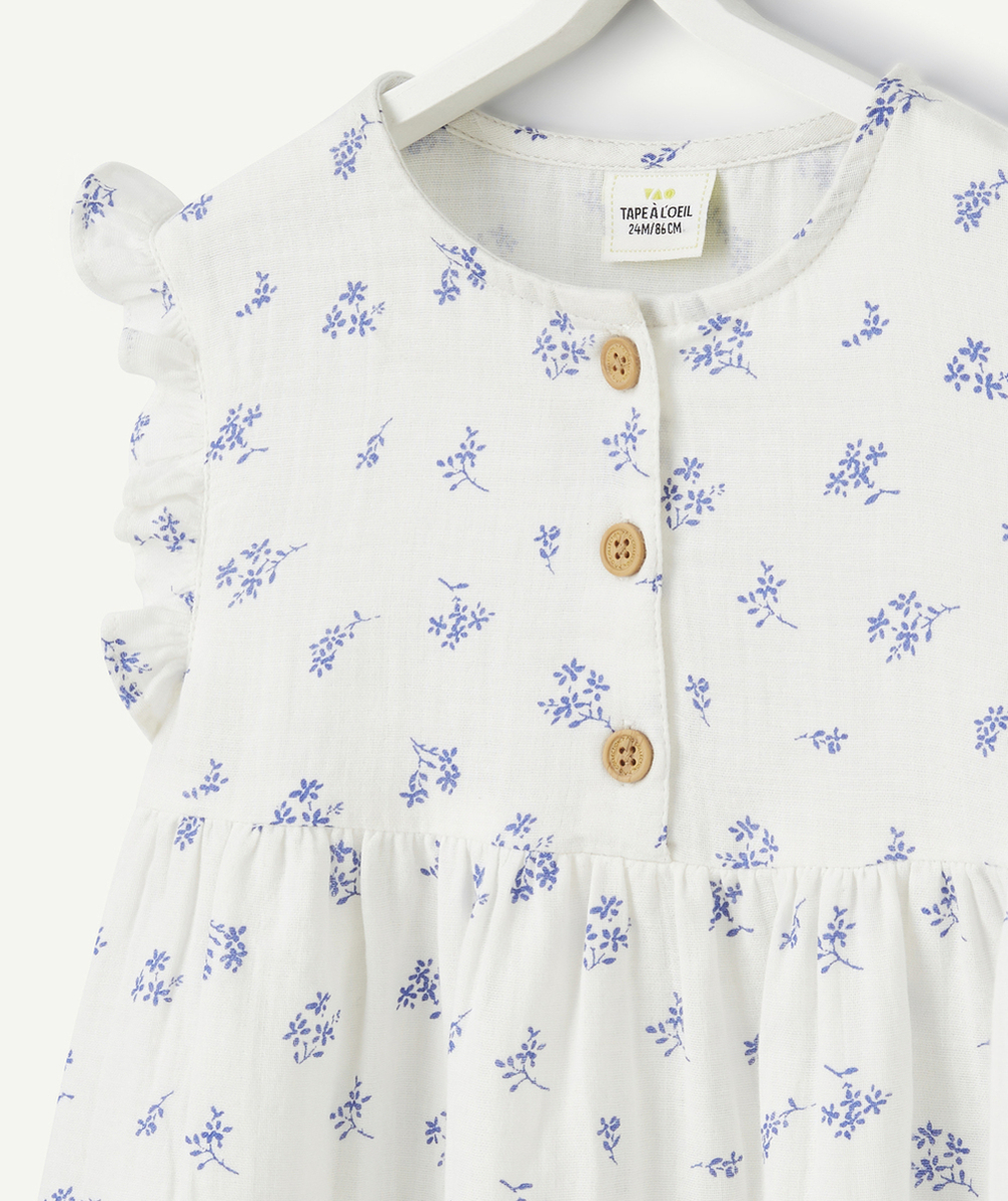 robe bébé fille en gaze de coton imprimé à fleurs