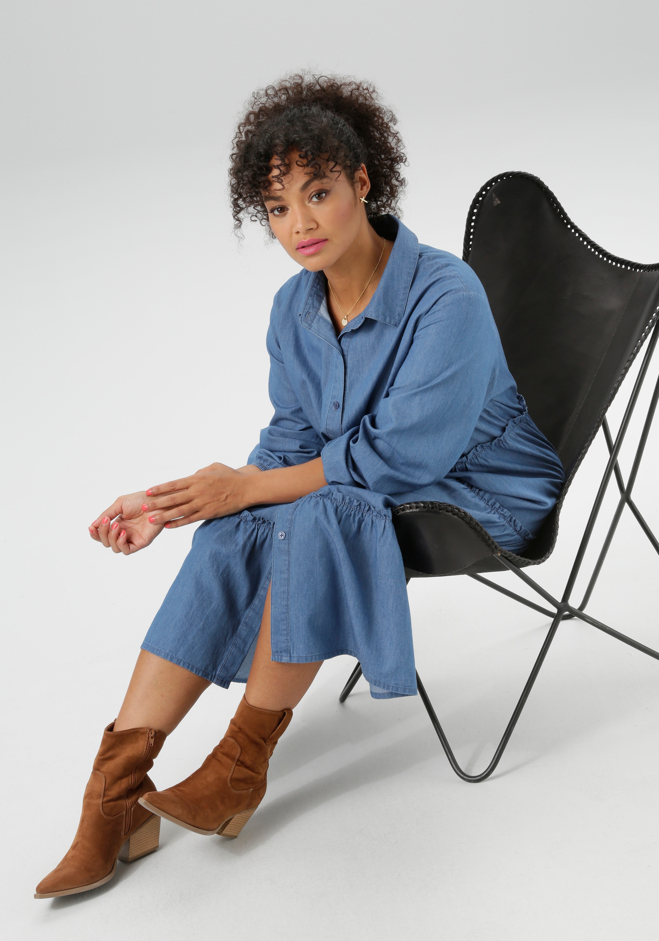 Aniston PLUS Jeanskleid in Denimqualität - NEUE KOLLEKTION