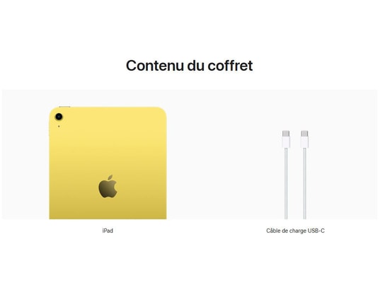 APPLE - iPad 11 A16 Jaune 128 Go WiFi 2025