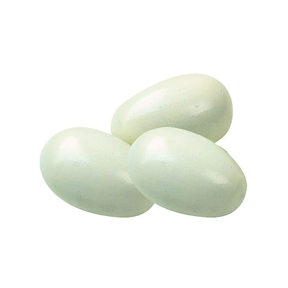 Oeufs factices pour poule, bois peint, lot de 3