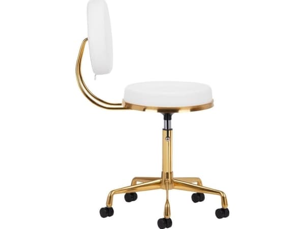 Activeshop KOSMETISK STOOL H5 GULL HVIT