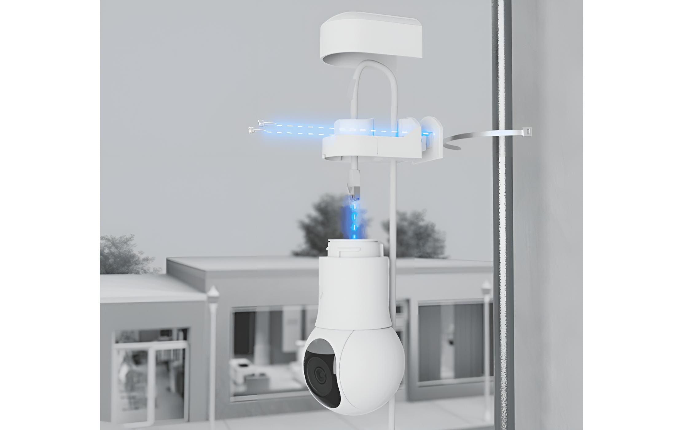 Netzwerkkamera G5 PTZ Weiss<br>Kompakte PTZ-Kamera mit 2K-Auflösung, Smart Detection und wetterfestem Gehäuse für professionelle Sicherheitsanwendungen