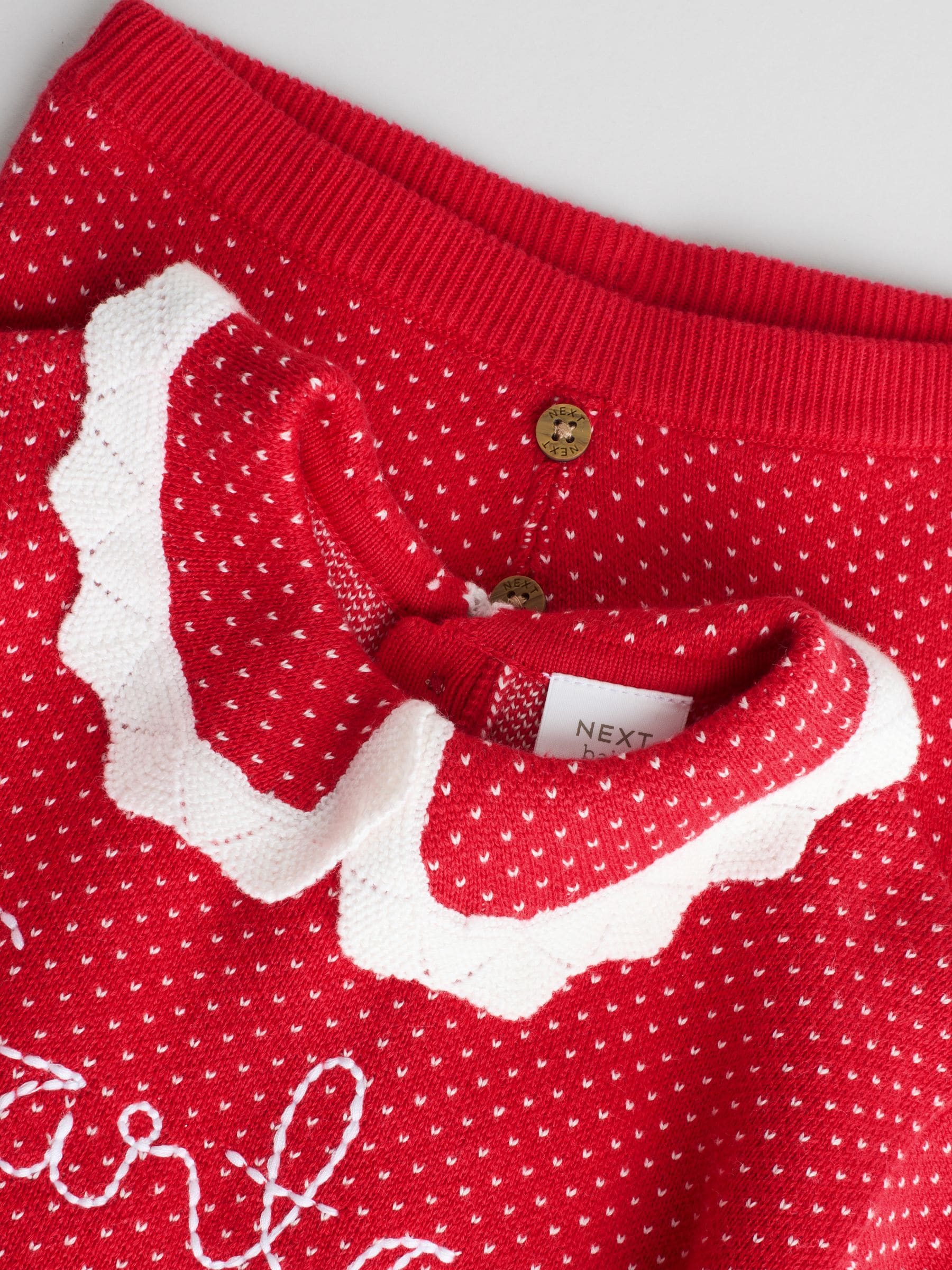 Rode kerstman - Kerst babytrui en leggings set (0mnd-2jr)