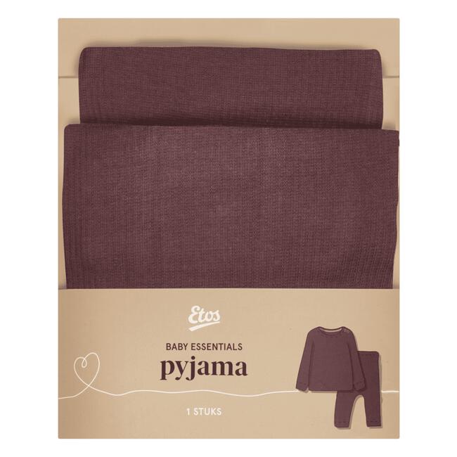 Etos Pyjama Bruin Maat 74/80